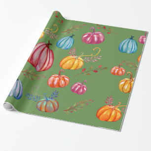 Colourful Rustic Squash Wrapping Paper