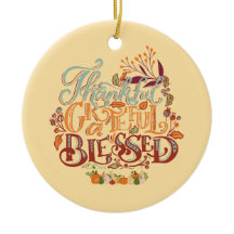 Colourful rustic Thankful Grateful Blessed