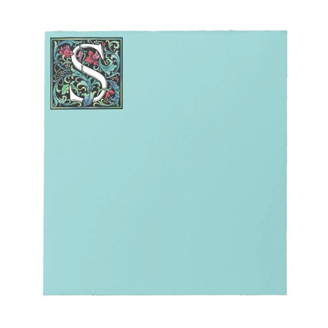 Colourful S Monogram 5.5" x 6" Notepad - 40 pages (Front)