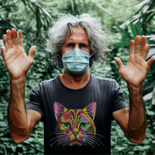 Colourful Sad Kitty T-Shirt