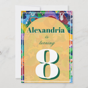 Colourful Safari Theme Birthday Busy Invitation