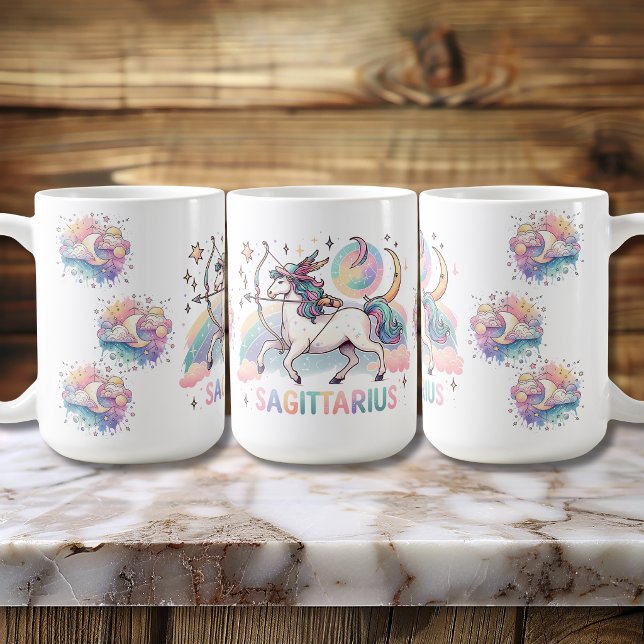 Colourful Sagittarius Archer Zodiac Astrology Coffee Mug (Colorful Sagittarius Archer Zodiac Astrology Coffee Mug)