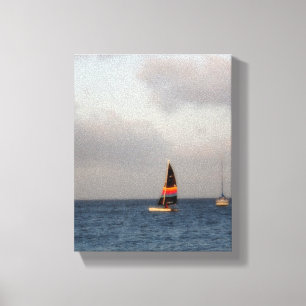 Colourful Sailboat Canvas Print
