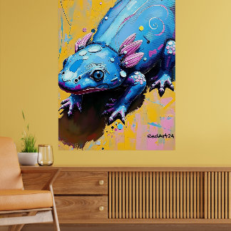 Colourful Salamander Wall Art – Endangered Amphibi