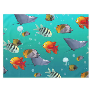 Colourful Saltwater Creatures Tablecloth