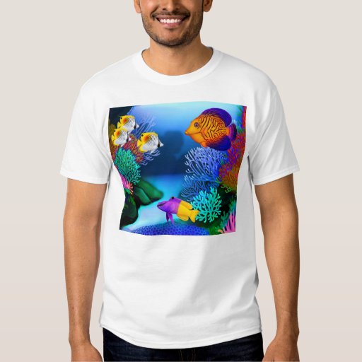 Colourful Saltwater Reef Aquarium Fish T-Shirt | Zazzle