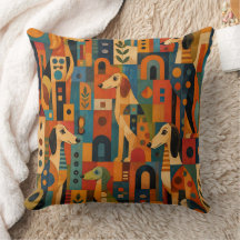 Colourful Saluki Folk Art