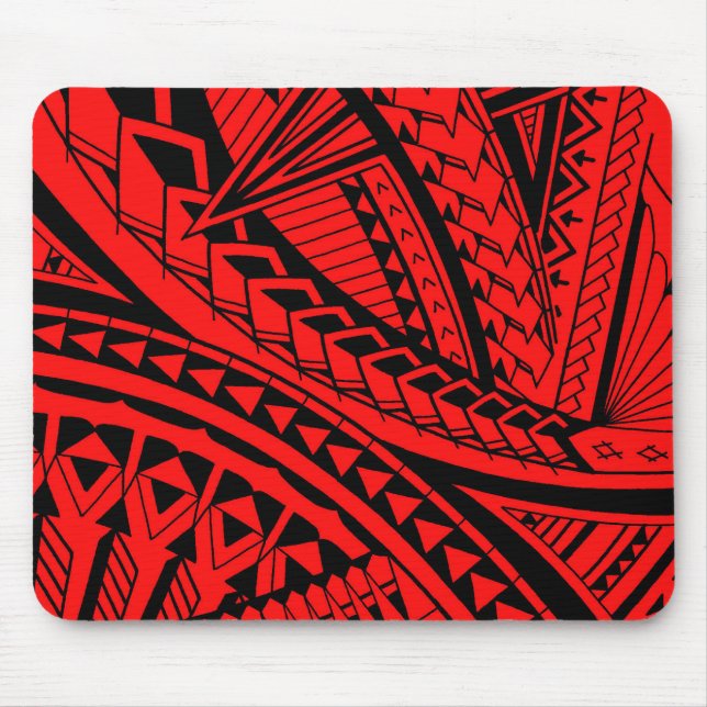 Colourful Samoan tattoo patterns Mouse Mat (Front)
