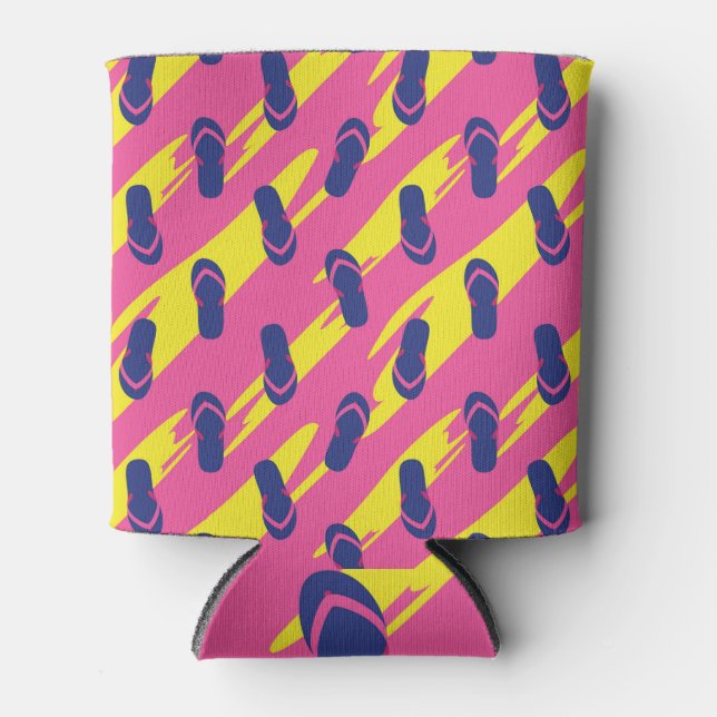 Colourful sandals, vintage background can cooler (Front)