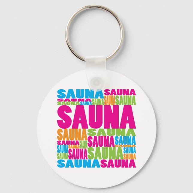 Colourful Sauna Key Ring (Front)
