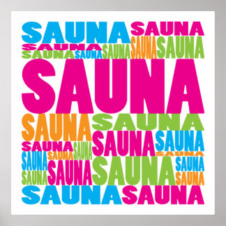 Colourful Sauna Poster