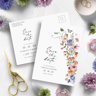 Colourful Save The Date Postcard