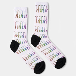 Colourful Saxophone Rainbow Socks
