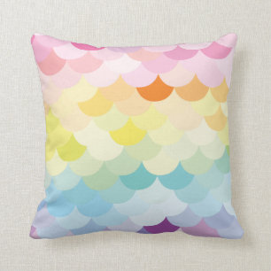 Colourful scale design // pastel cushion