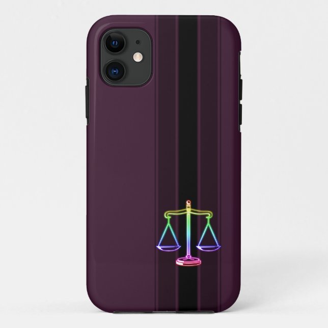 Colourful Scales of Justice | Law Case-Mate iPhone Case (Back)