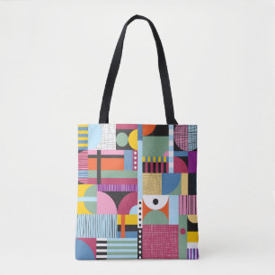 Colourful Scandinavian: Cheerful Pattern Mix. Tote Bag