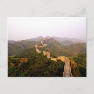 Colourful scenic at the great Wall of China in Postcard
