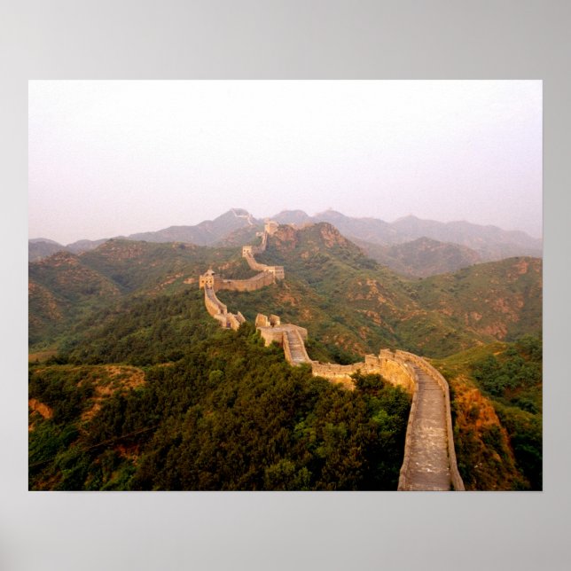 Colourful scenic at the great Wall of China in Poster (Front)