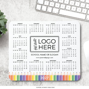 Colourful School Logo 2027 Calendar Mouse Pad