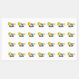 Colourful School Name Tags