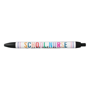 Colourful School Nurse Pen with Custom Name