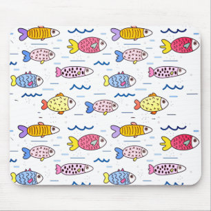 Colourful School of Fish Mouse Mat