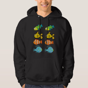 Colourful School Of Swimming Fish Hoodie