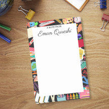Colourful School Supplies Personalised Teacher