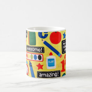 Colourful School Supplies Teacher Coffee Cup Mug