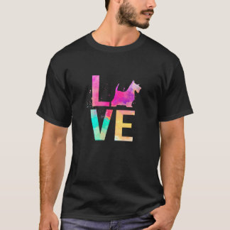 Colourful Scottish Terrier Dog Mum  Scottish Terri T-Shirt