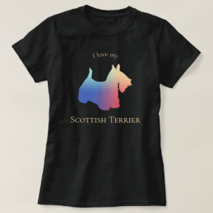 Colourful Scottish Terrier Silhouette T-Shirt