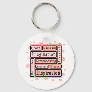 Colourful Scrapbooking Key Ring