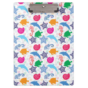 Colourful Sea Animals Illustration Pattern Clipboard