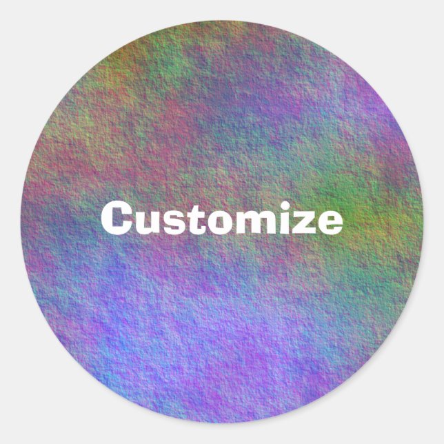 Colourful Sea Bed I - Template Classic Round Sticker (Front)