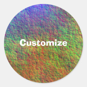 Colourful Sea Bed II - Template Classic Round Sticker