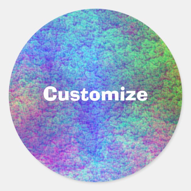 Colourful Sea Bed III - Template Classic Round Sticker (Front)