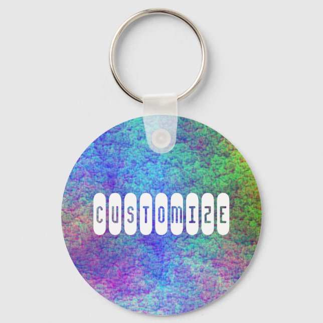 Colourful Sea Bed III - Template Key Ring (Front)
