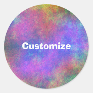 Colourful Sea Bed IV - Template Classic Round Sticker
