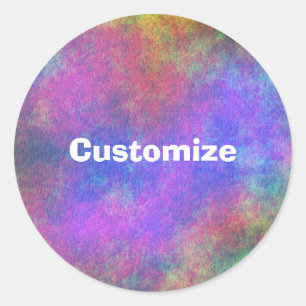 Colourful Sea Bed IV - Template Classic Round Sticker