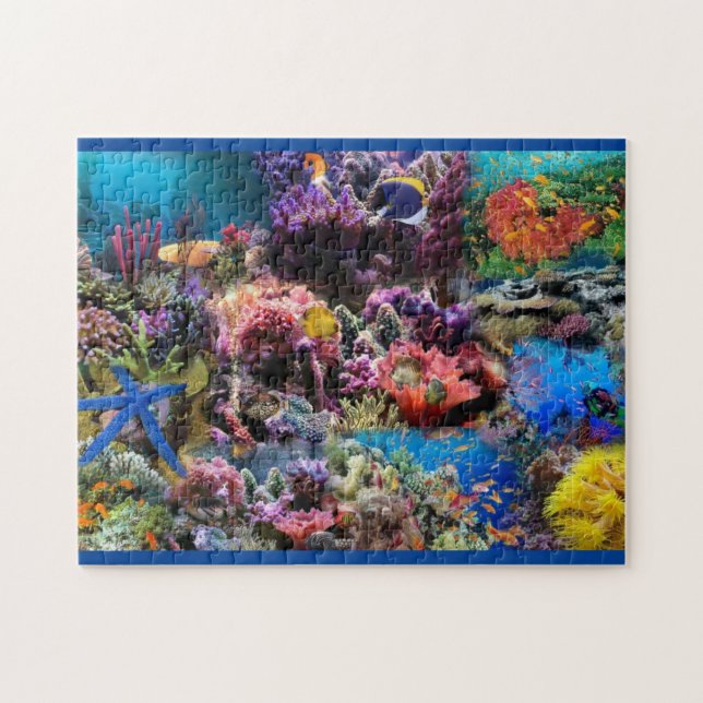 Colourful sea coral & fish puzzle (Horizontal)