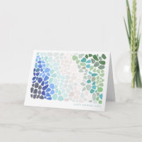 Colourful Sea Glass Happy Birthday Card