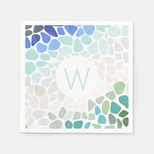 Colourful Sea Glass  Napkin (Front)