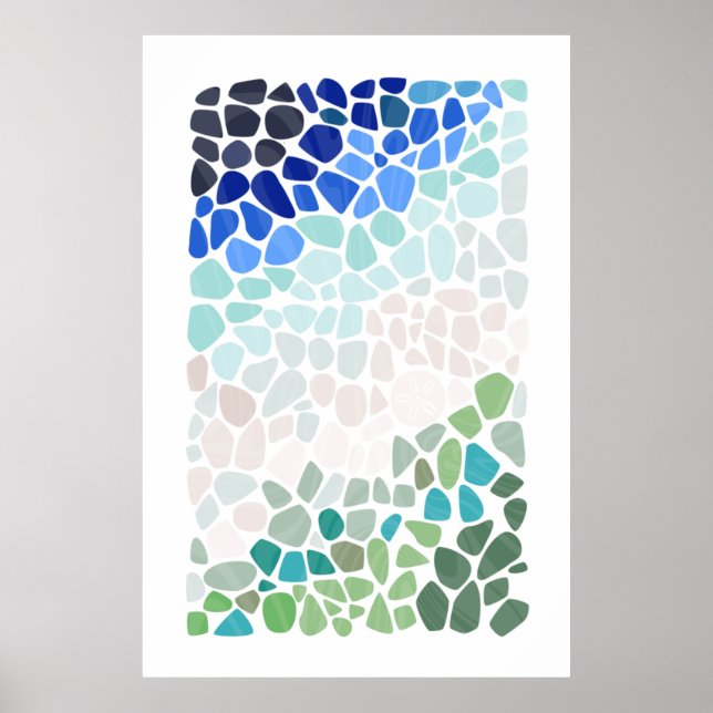 Colourful Sea Glass Poster (Front)