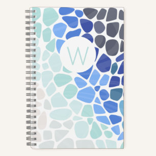 Colourful Sea Glass Spiral Notebook