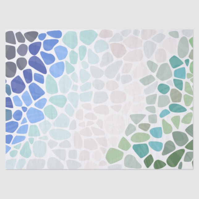 Colourful Sea Glass Tissue Paper (Front)