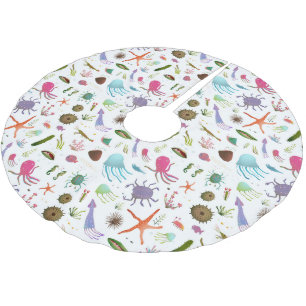 Colourful Sea Life Brushed Polyester Tree Skirt