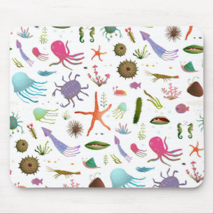 Colourful Sea Life Mouse Mat