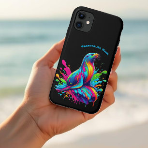 Colourful Sea Lion Splash iPhone 11 Case