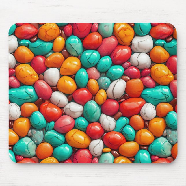 Colourful Sea pebbles Mouse Mat (Front)