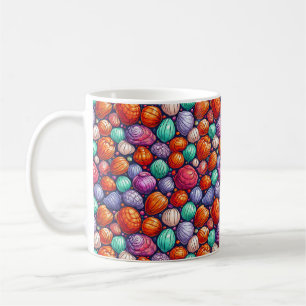 Colourful sea shells coffee mug